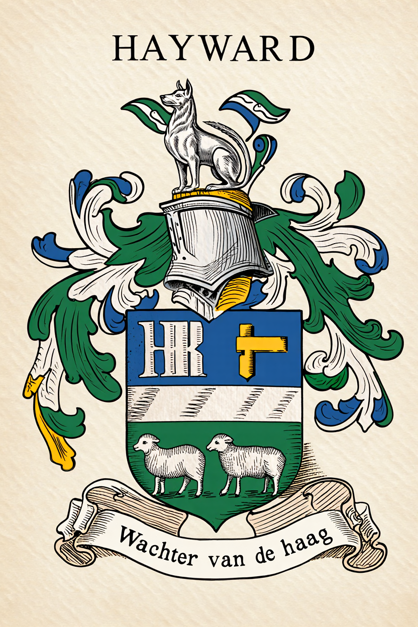 Familiewapen van de achternaam HAYWARD (vergrendeld)