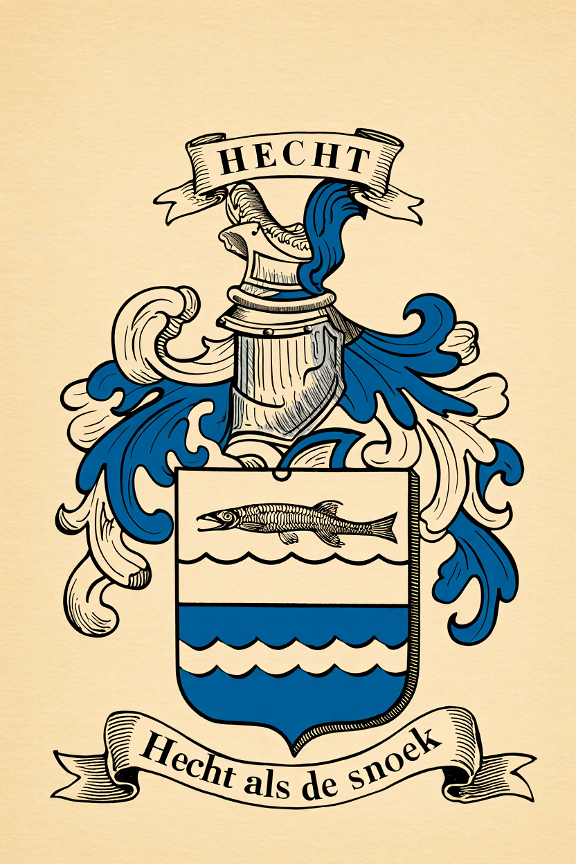 Familiewapen van de achternaam HECHT (vergrendeld)