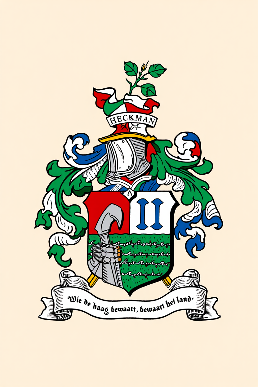 Familiewapen van de achternaam HECKMAN (vergrendeld)