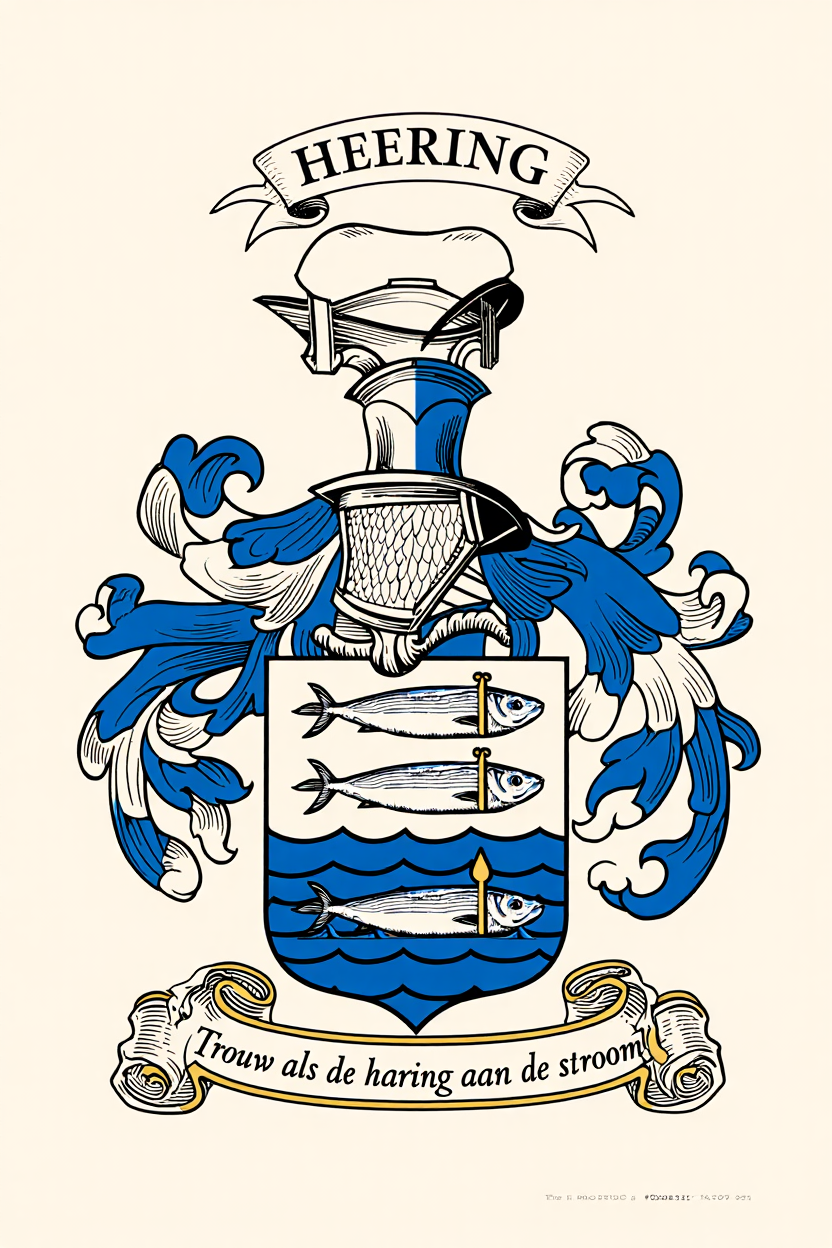 Familiewapen van de achternaam HEERING (vergrendeld)
