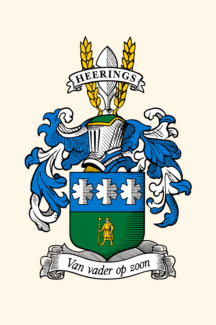 Familiewapen van de achternaam HEERINGS (vergrendeld)