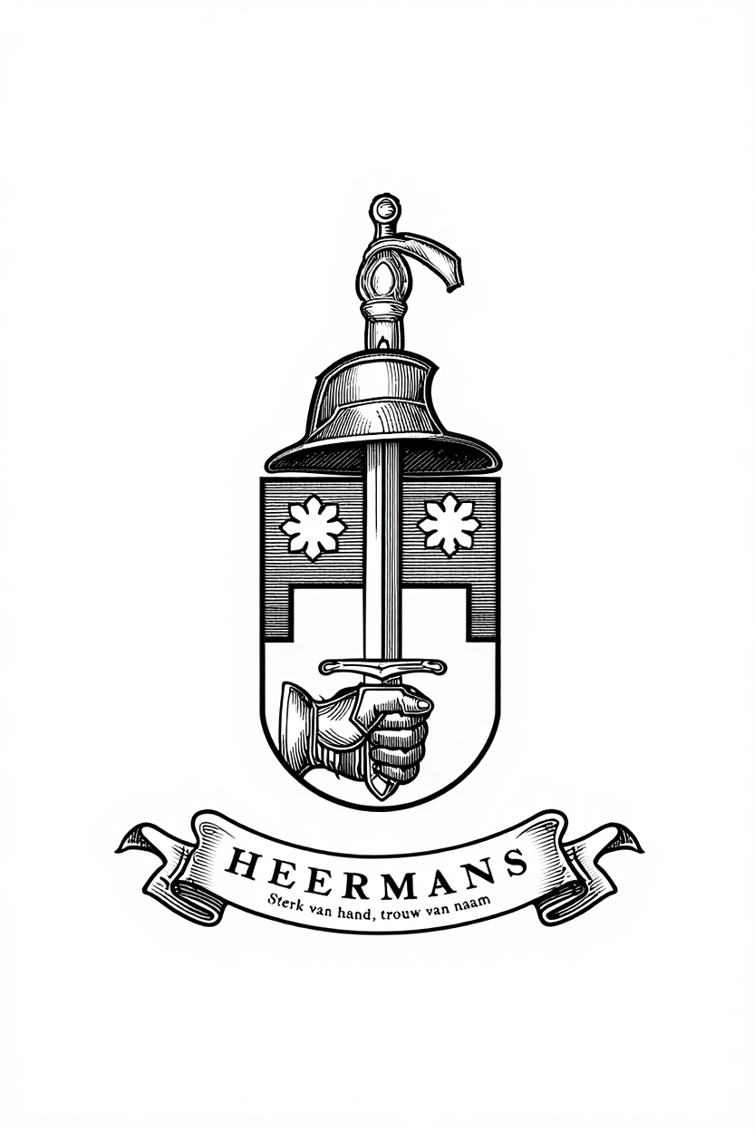 Familiewapen van de achternaam HEERMANS (vergrendeld)