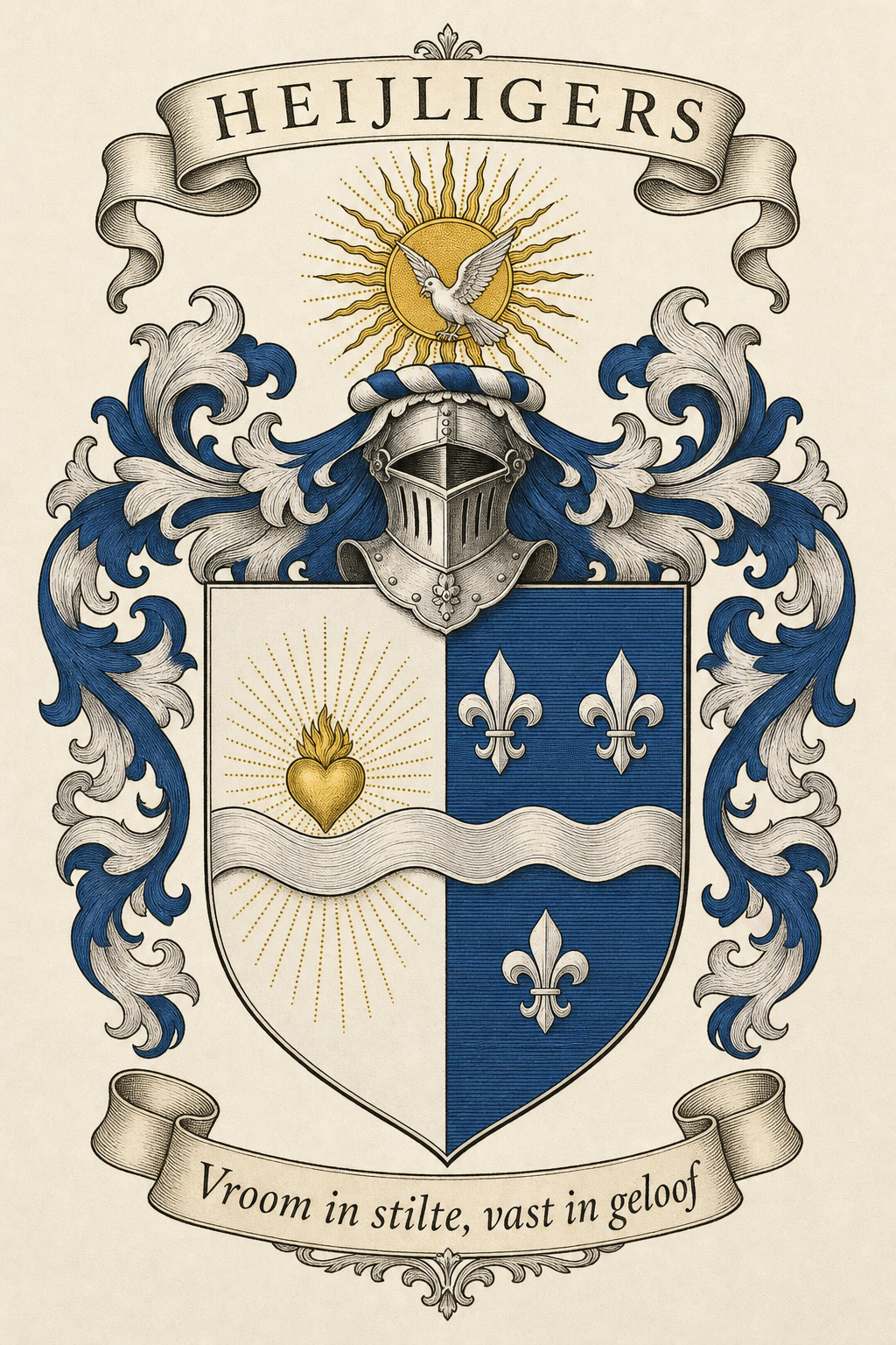 Familiewapen van de achternaam HEIJLIGERS (vergrendeld)