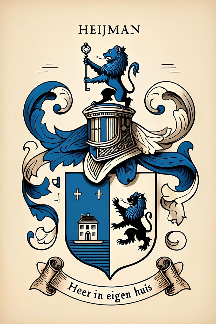 Familiewapen van de achternaam HEIJMAN (vergrendeld)