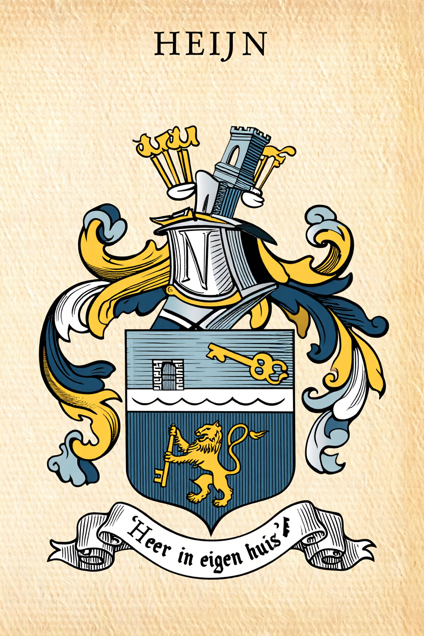 Familiewapen van de achternaam HEIJN (vergrendeld)