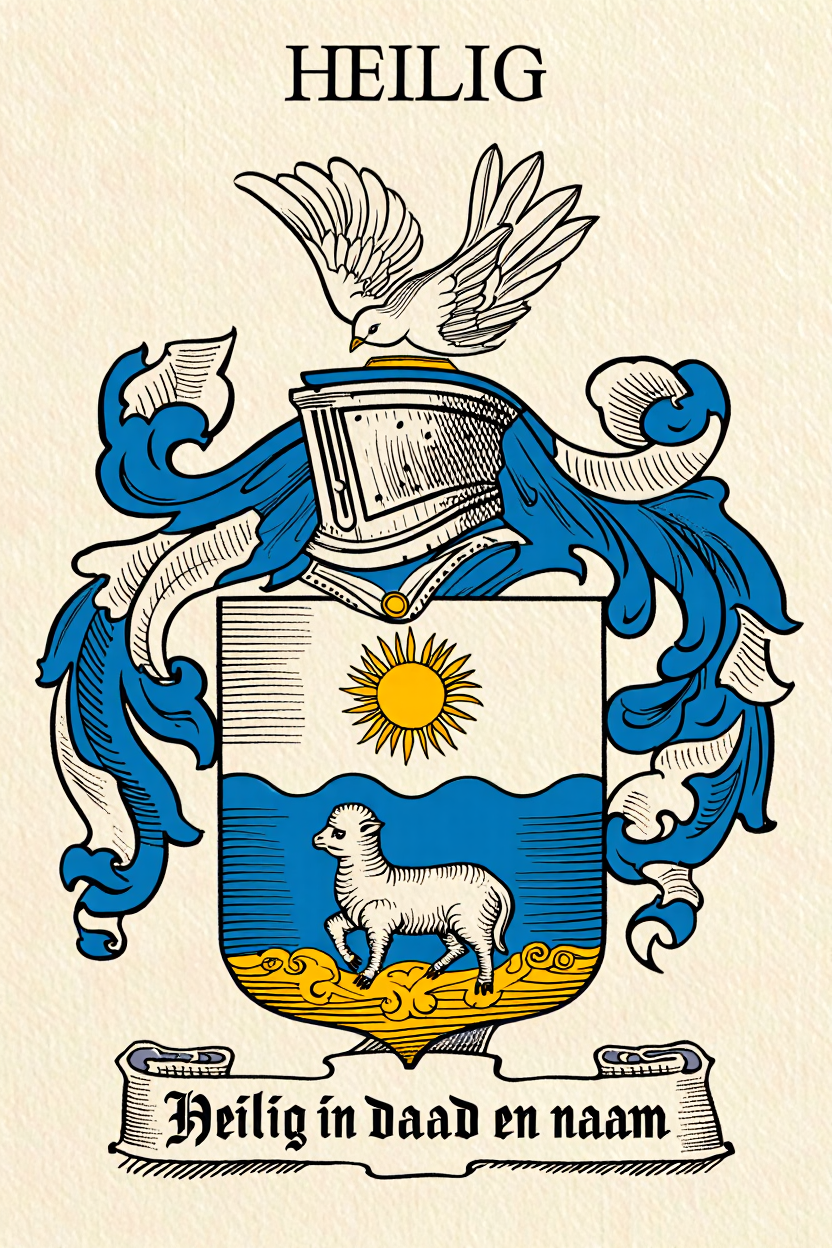 Familiewapen van de achternaam HEILIG (vergrendeld)