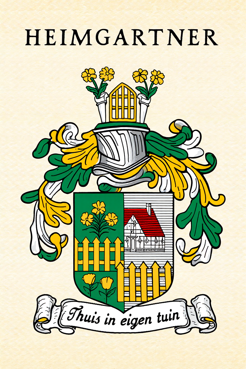 Familiewapen van de achternaam HEIMGARTNER (vergrendeld)