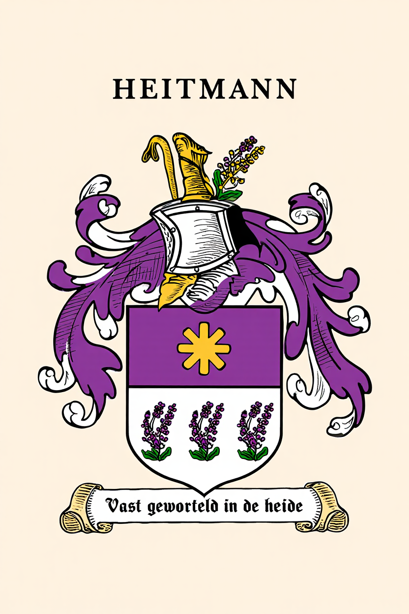 Familiewapen van de achternaam HEITMANN (vergrendeld)