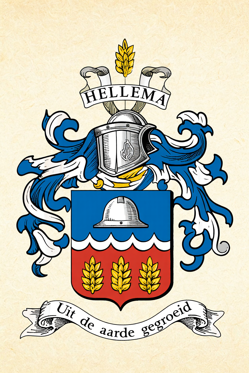 Familiewapen van de achternaam HELLEMA