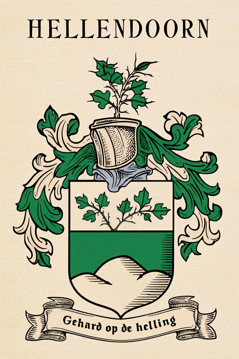 Familiewapen van de achternaam HELLENDOORN