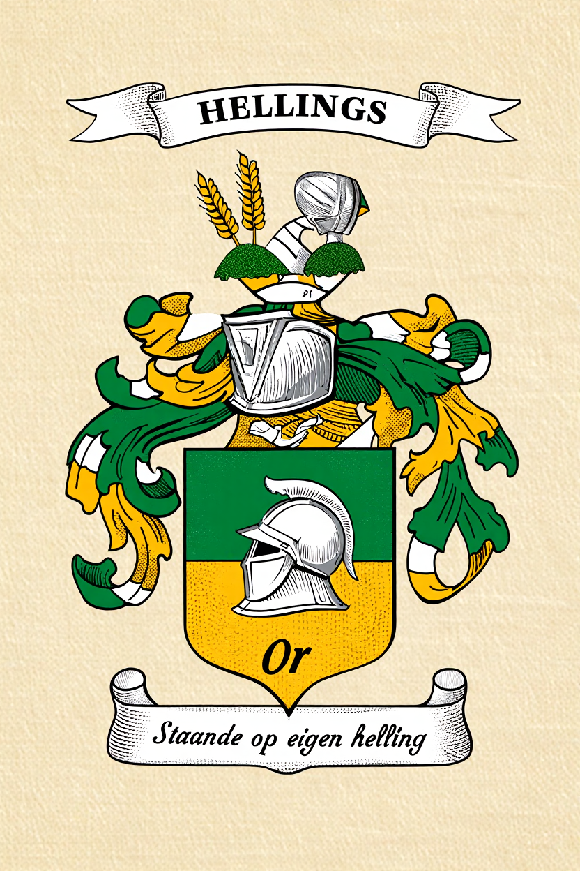 Familiewapen van de achternaam HELLINGS