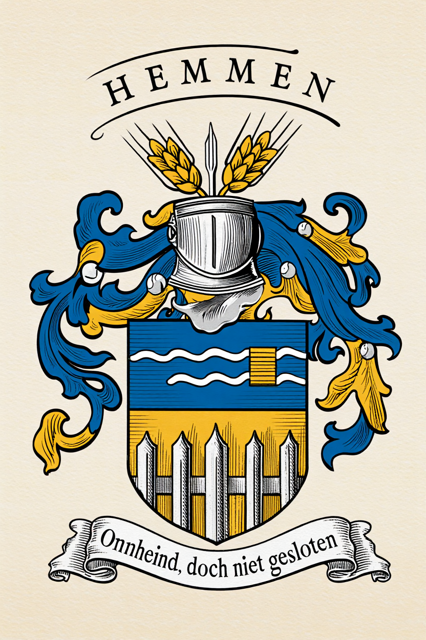 Familiewapen van de achternaam HEMMEN (vergrendeld)
