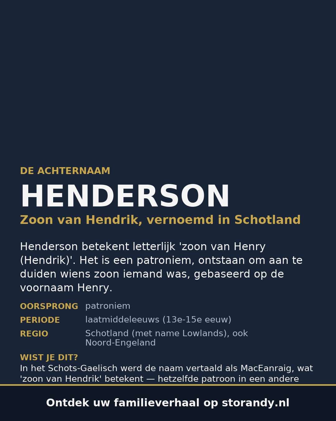 Familiewapen van de achternaam HENDERSON (vergrendeld)