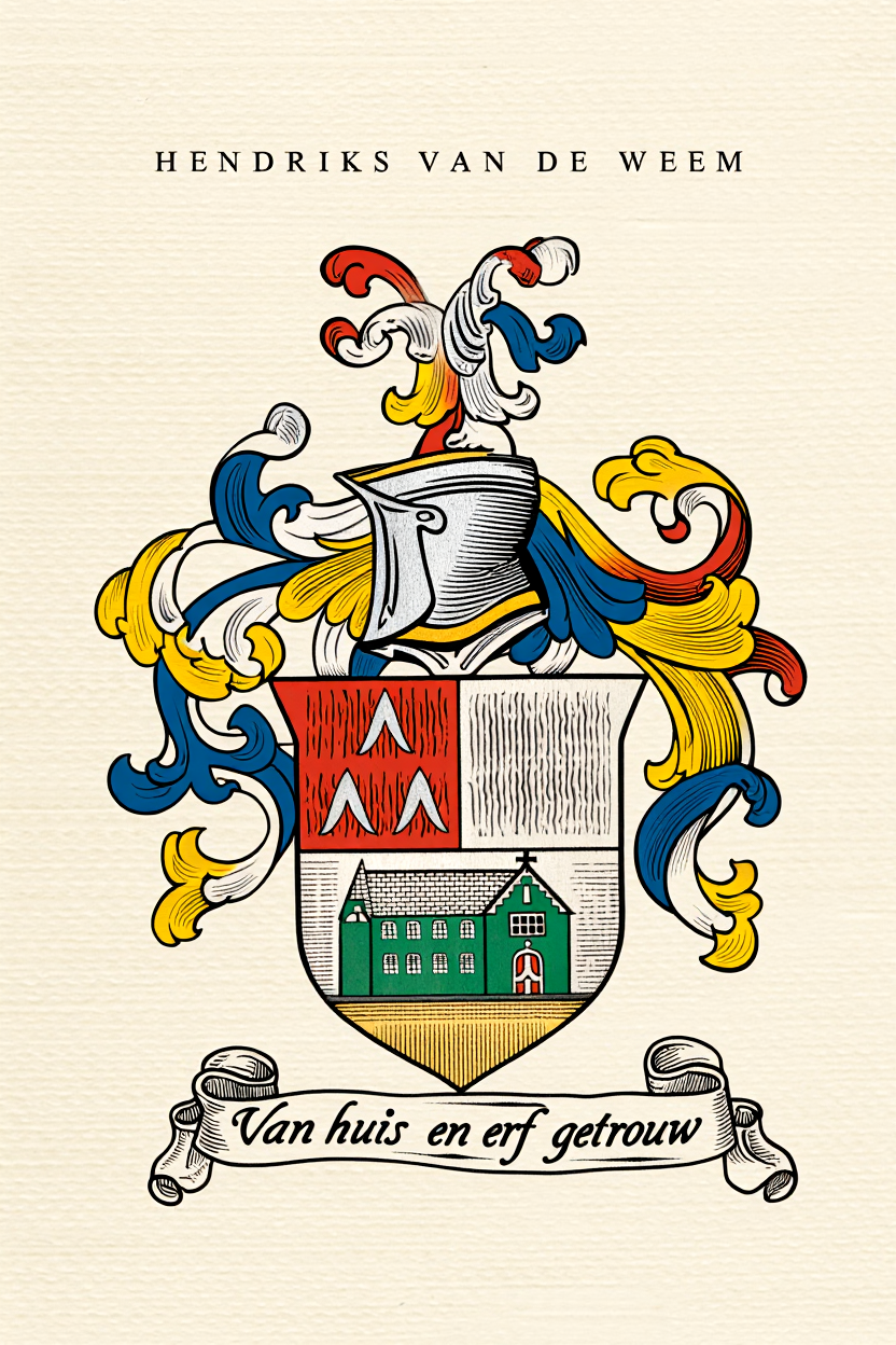 Familiewapen van de achternaam HENDRIKS VAN DE WEEM