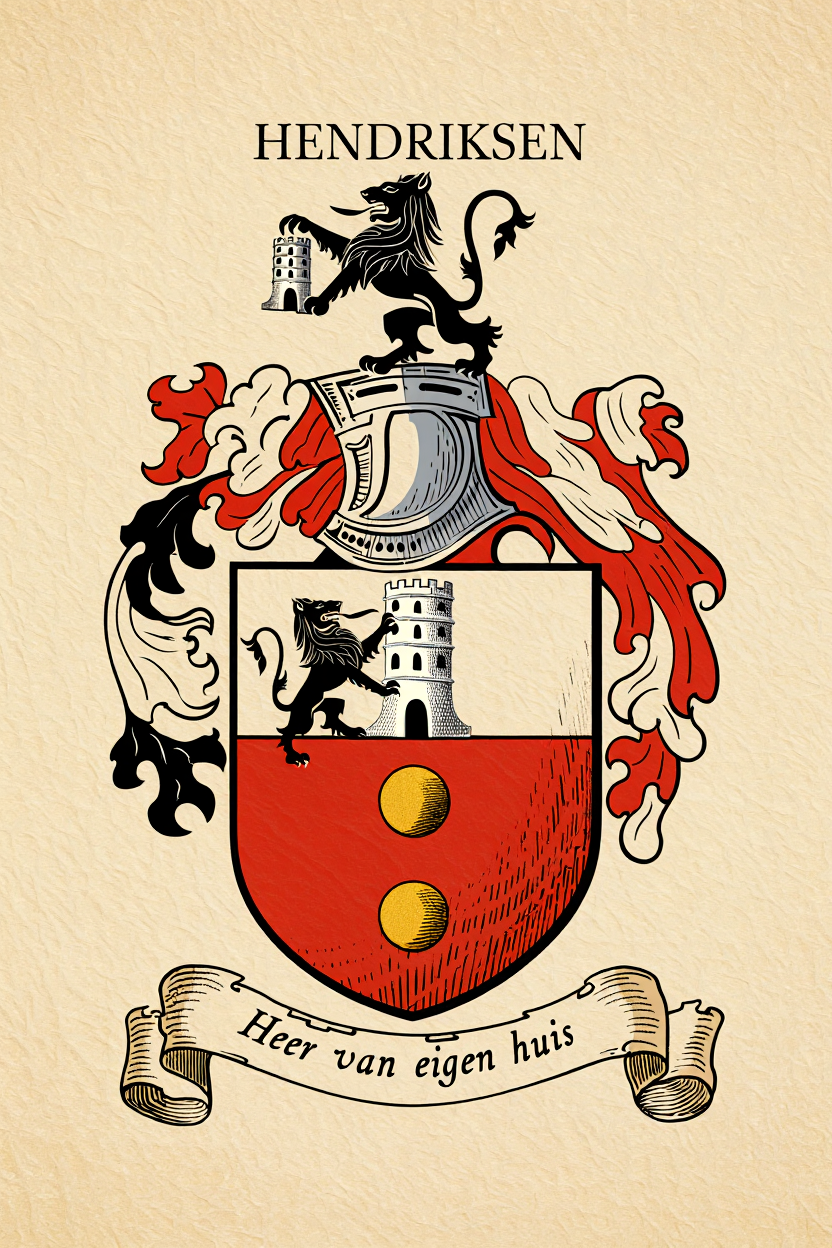 Familiewapen van de achternaam HENDRIKSEN