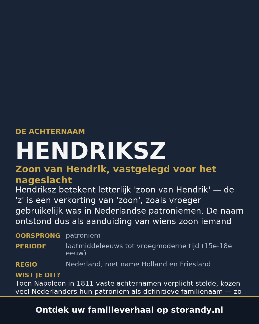 Familiewapen van de achternaam HENDRIKSZ