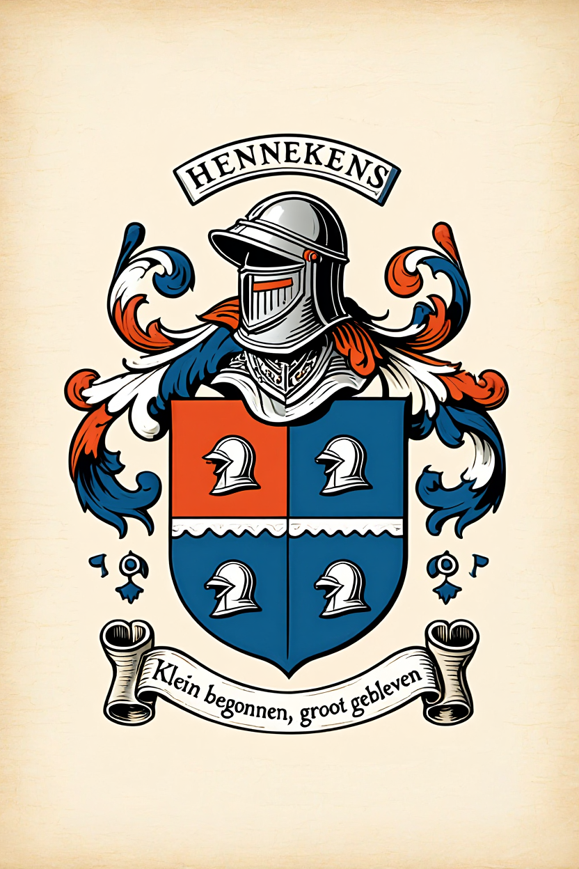 Familiewapen van de achternaam HENNEKENS (vergrendeld)