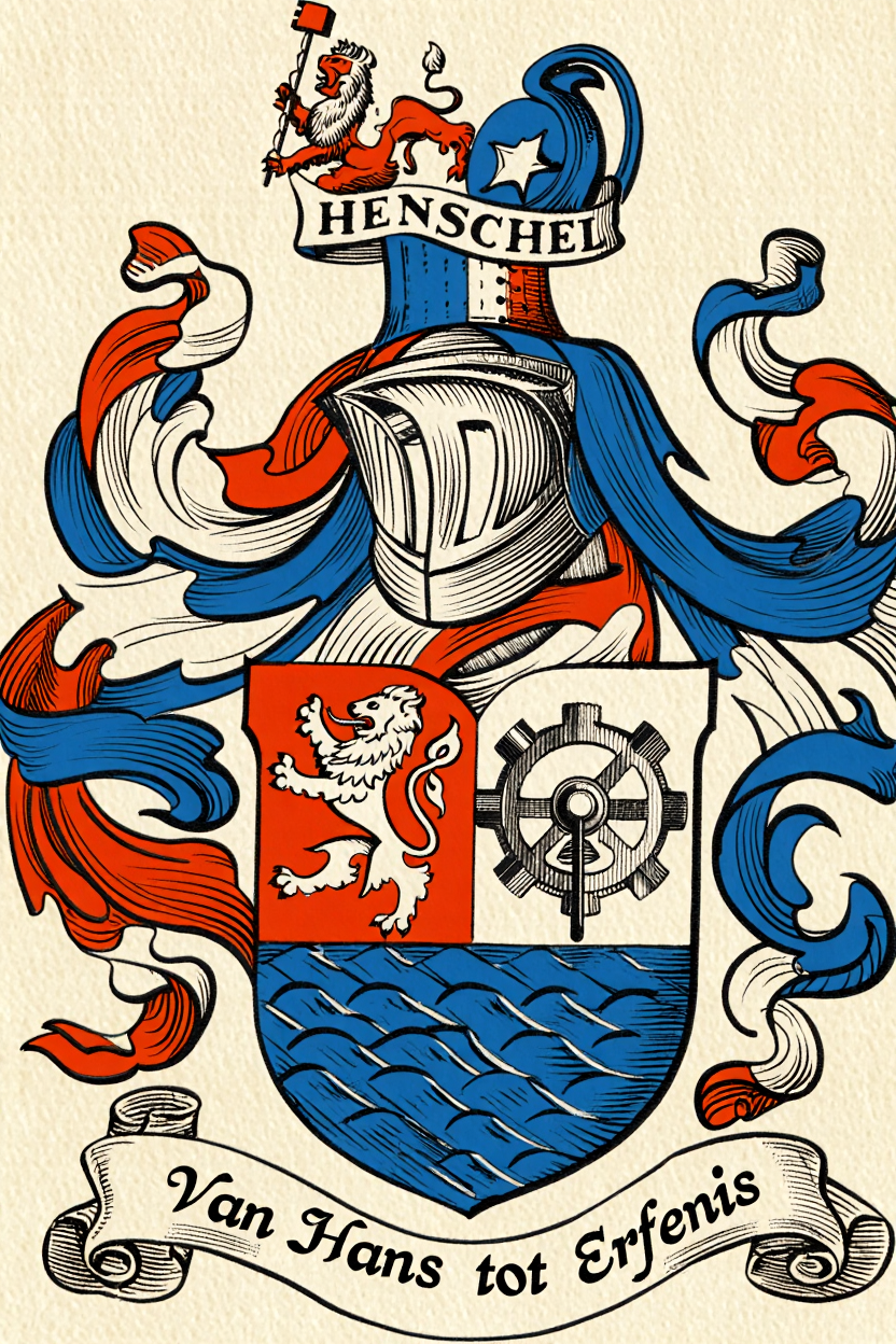 Familiewapen van de achternaam HENSCHEL (vergrendeld)