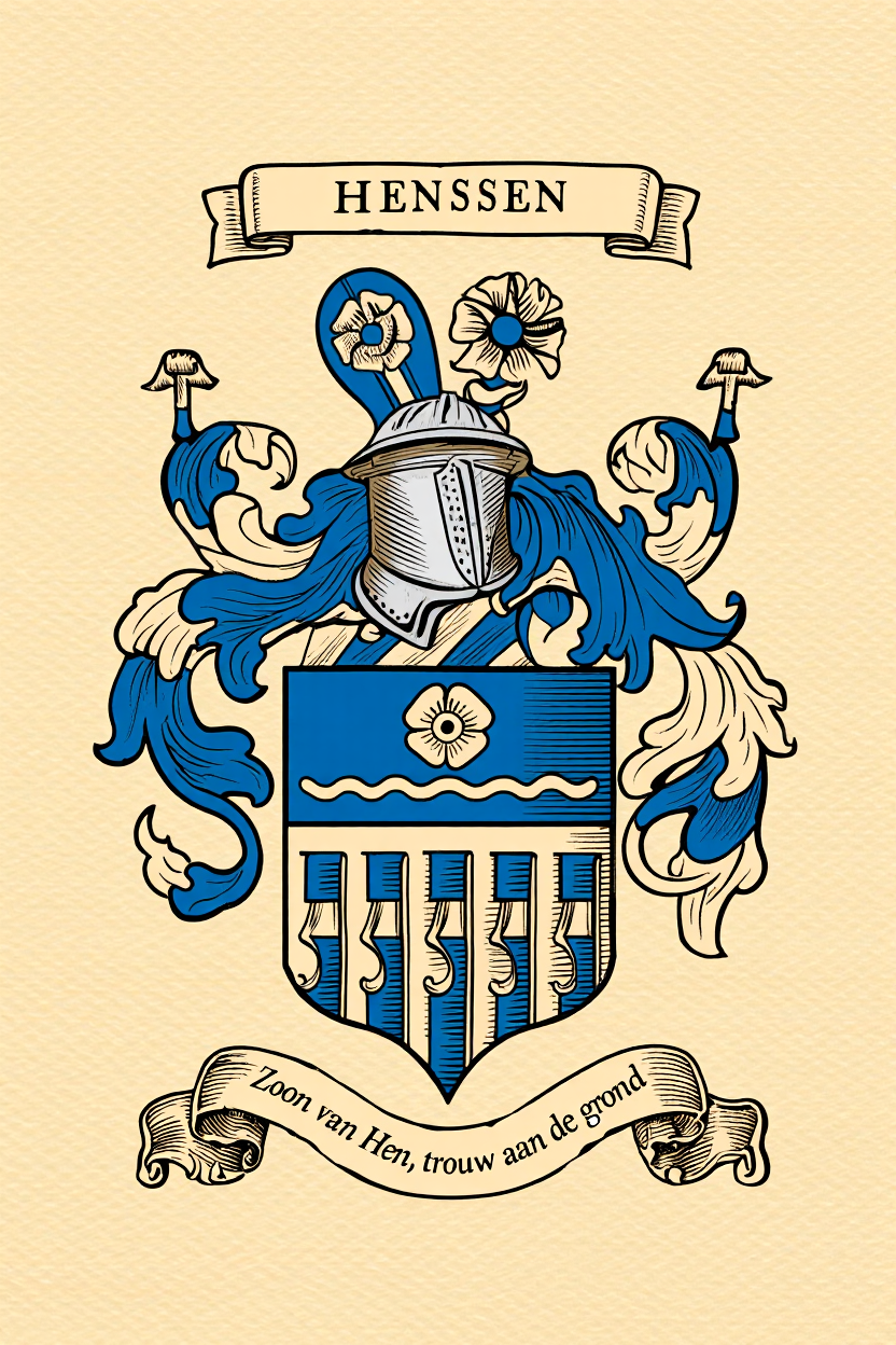 Familiewapen van de achternaam HENSSEN (vergrendeld)