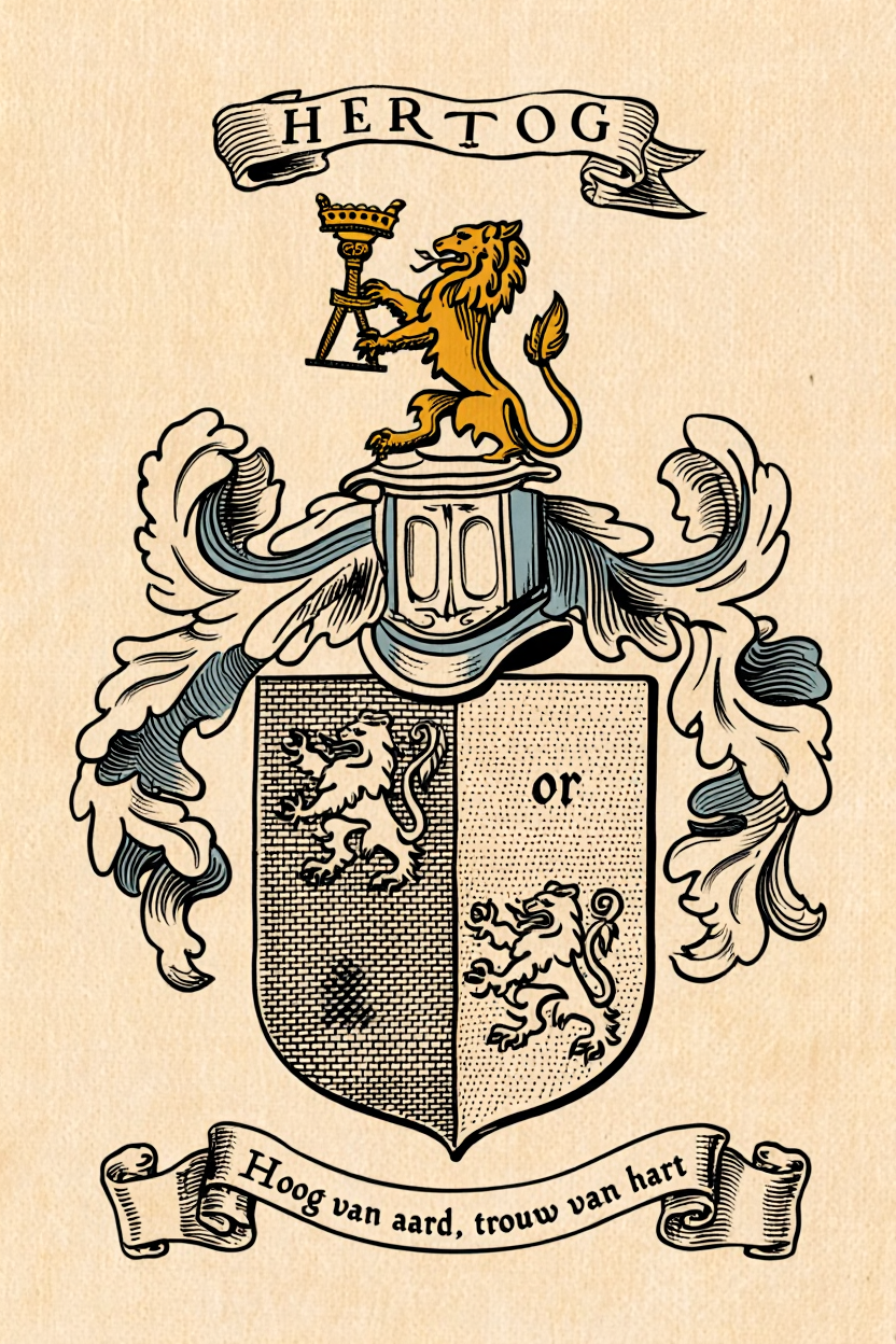 Familiewapen van de achternaam HERTOG (vergrendeld)