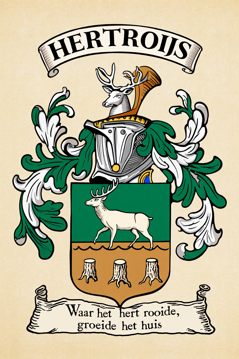 Familiewapen van de achternaam HERTROIJS (vergrendeld)