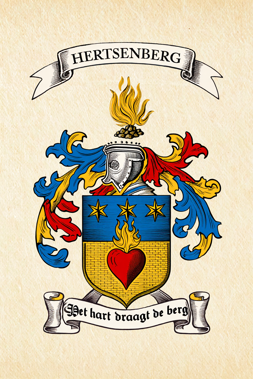 Familiewapen van de achternaam HERTSENBERG (vergrendeld)