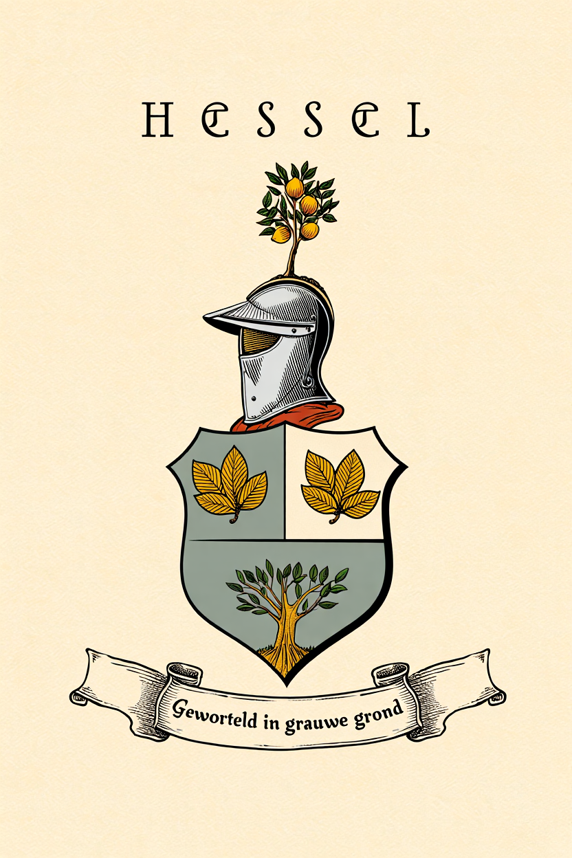 Familiewapen van de achternaam HESSEL (vergrendeld)
