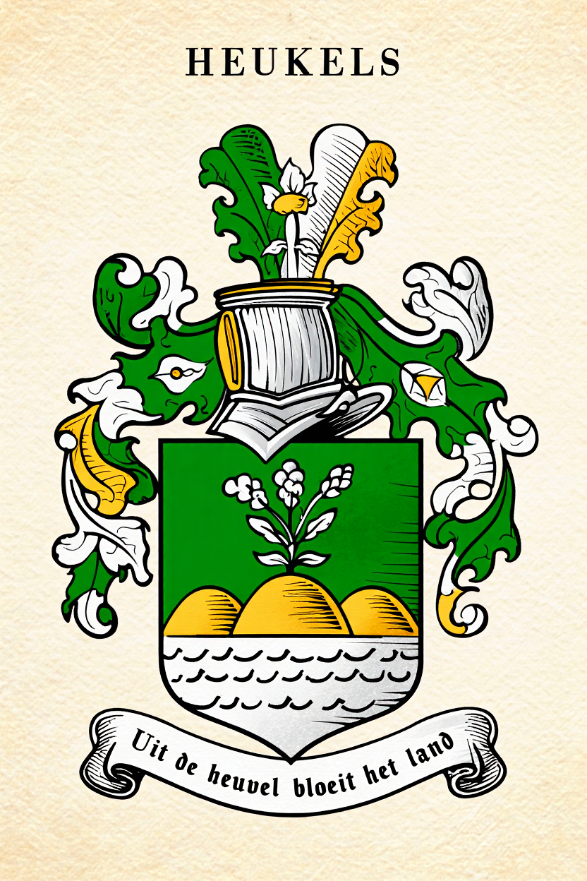 Familiewapen van de achternaam HEUKELS (vergrendeld)