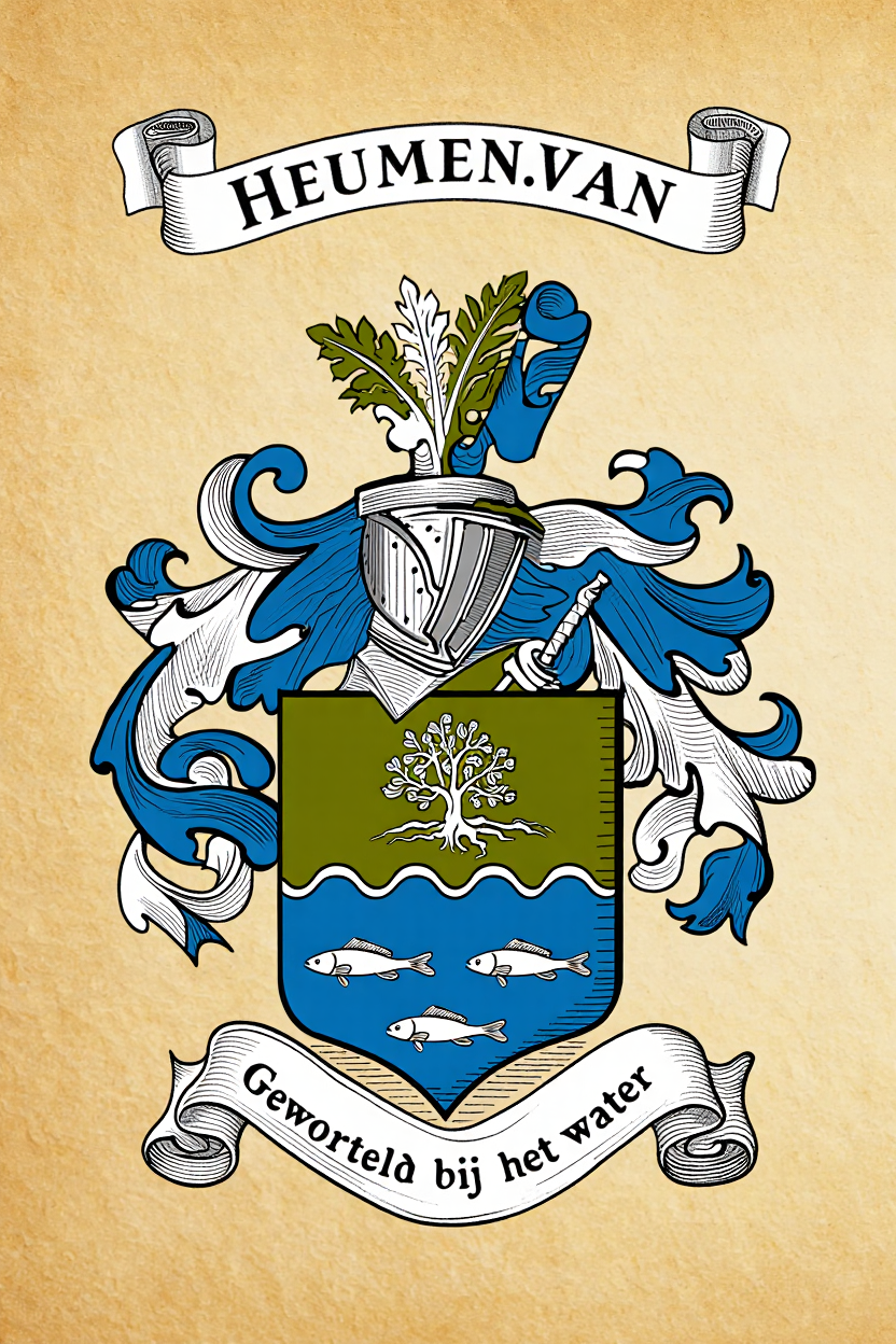 Familiewapen van de achternaam HEUMEN.VAN (vergrendeld)