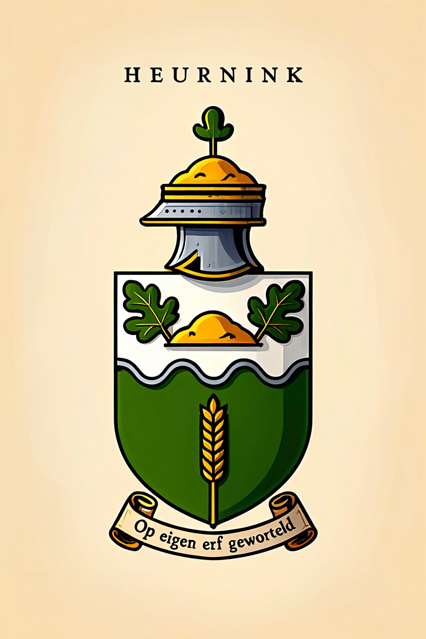 Familiewapen van de achternaam HEURNINK (vergrendeld)