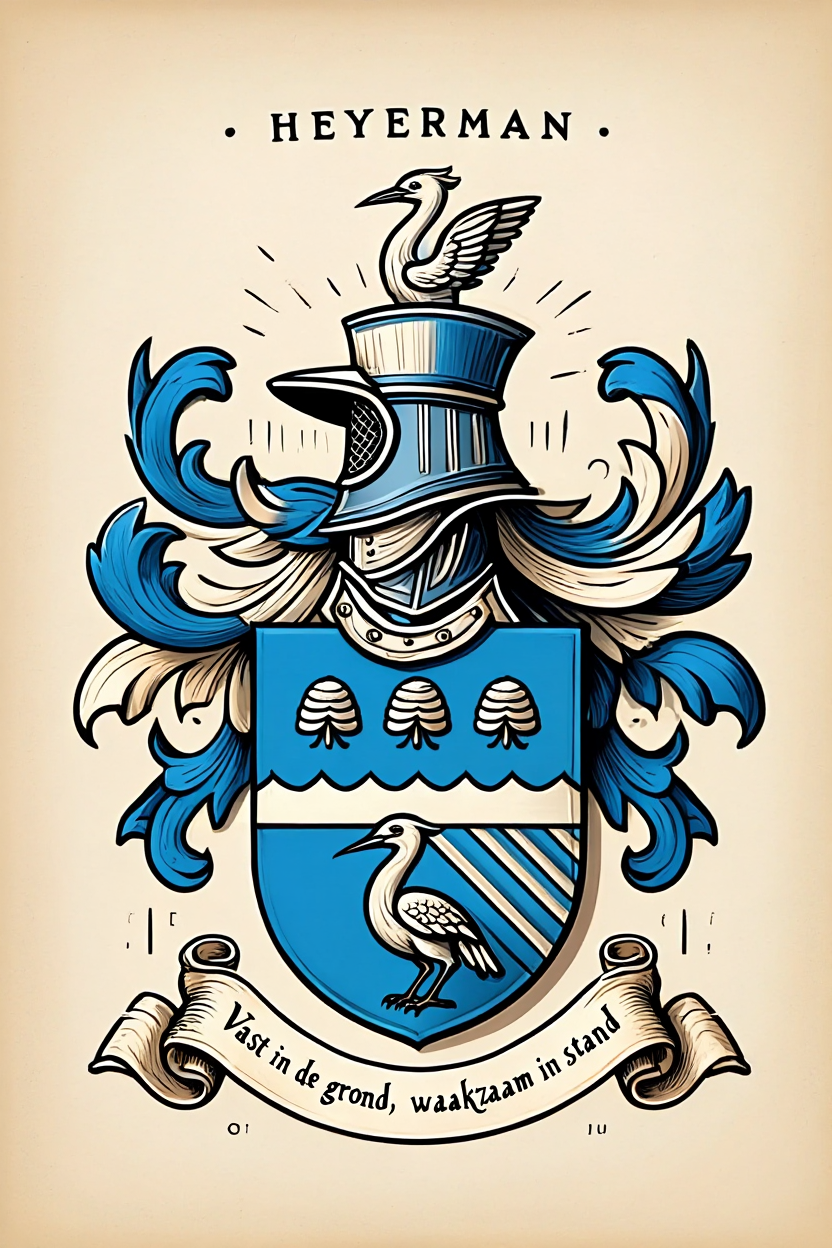 Familiewapen van de achternaam HEYERMAN (vergrendeld)