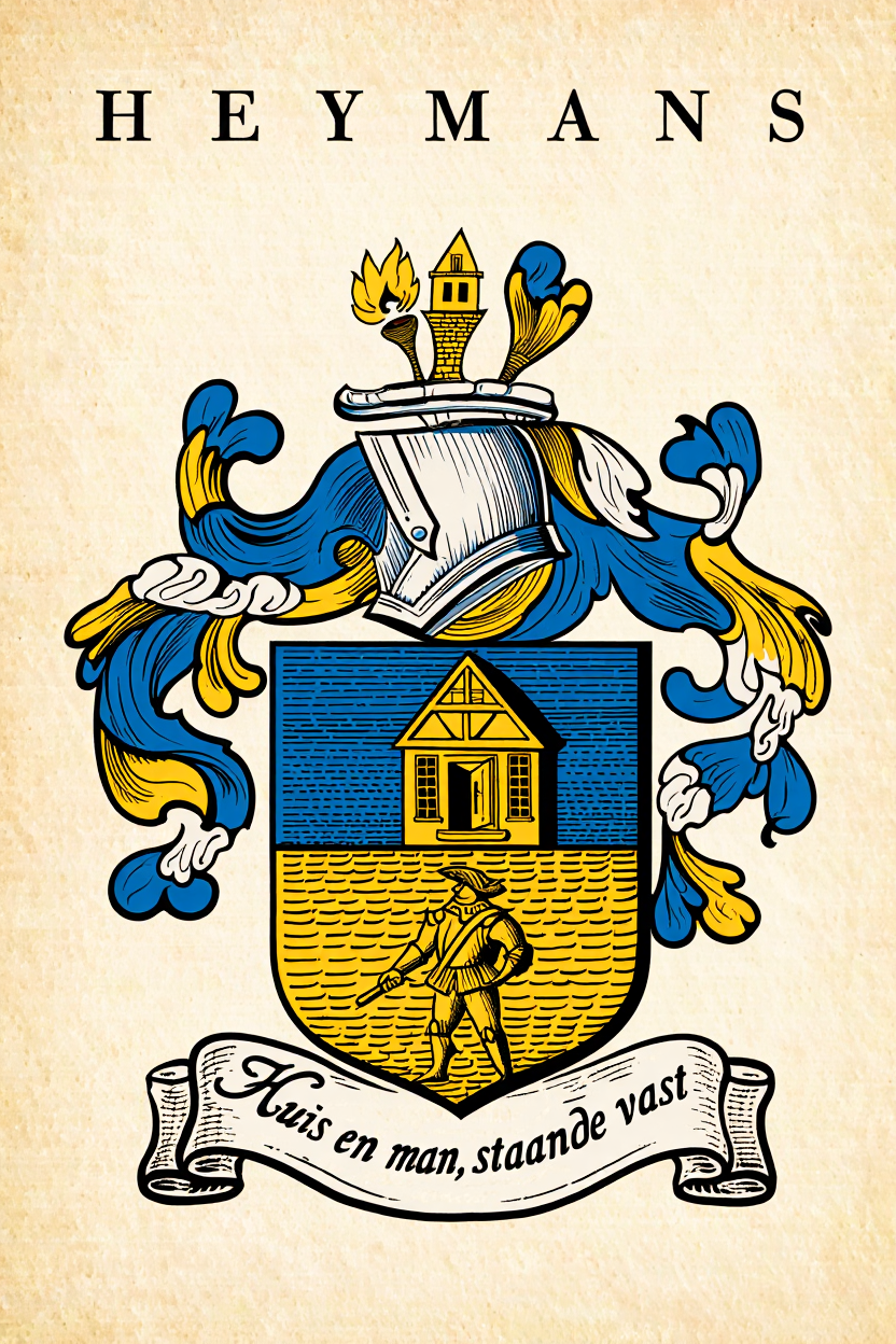 Familiewapen van de achternaam HEYMANS (vergrendeld)