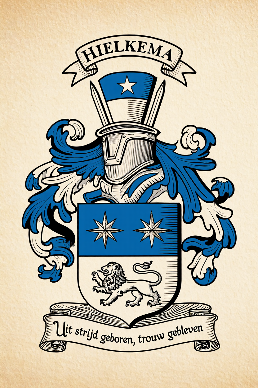 Familiewapen van de achternaam HIELKEMA