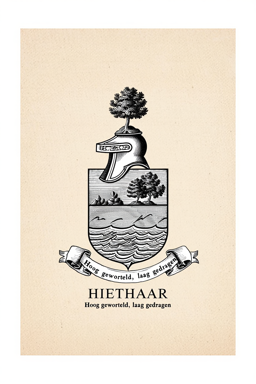 Familiewapen van de achternaam HIETHAAR (vergrendeld)