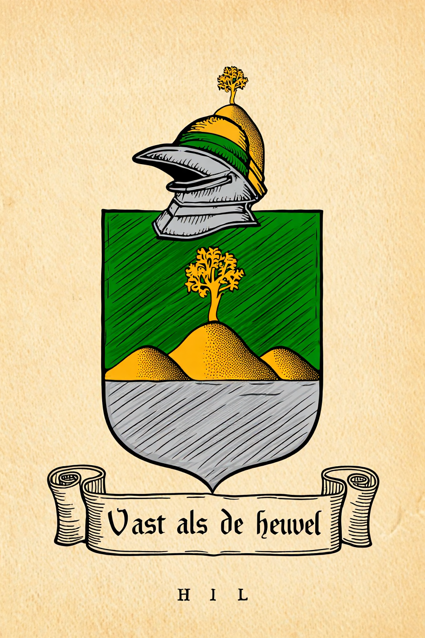 Familiewapen van de achternaam HIL (vergrendeld)
