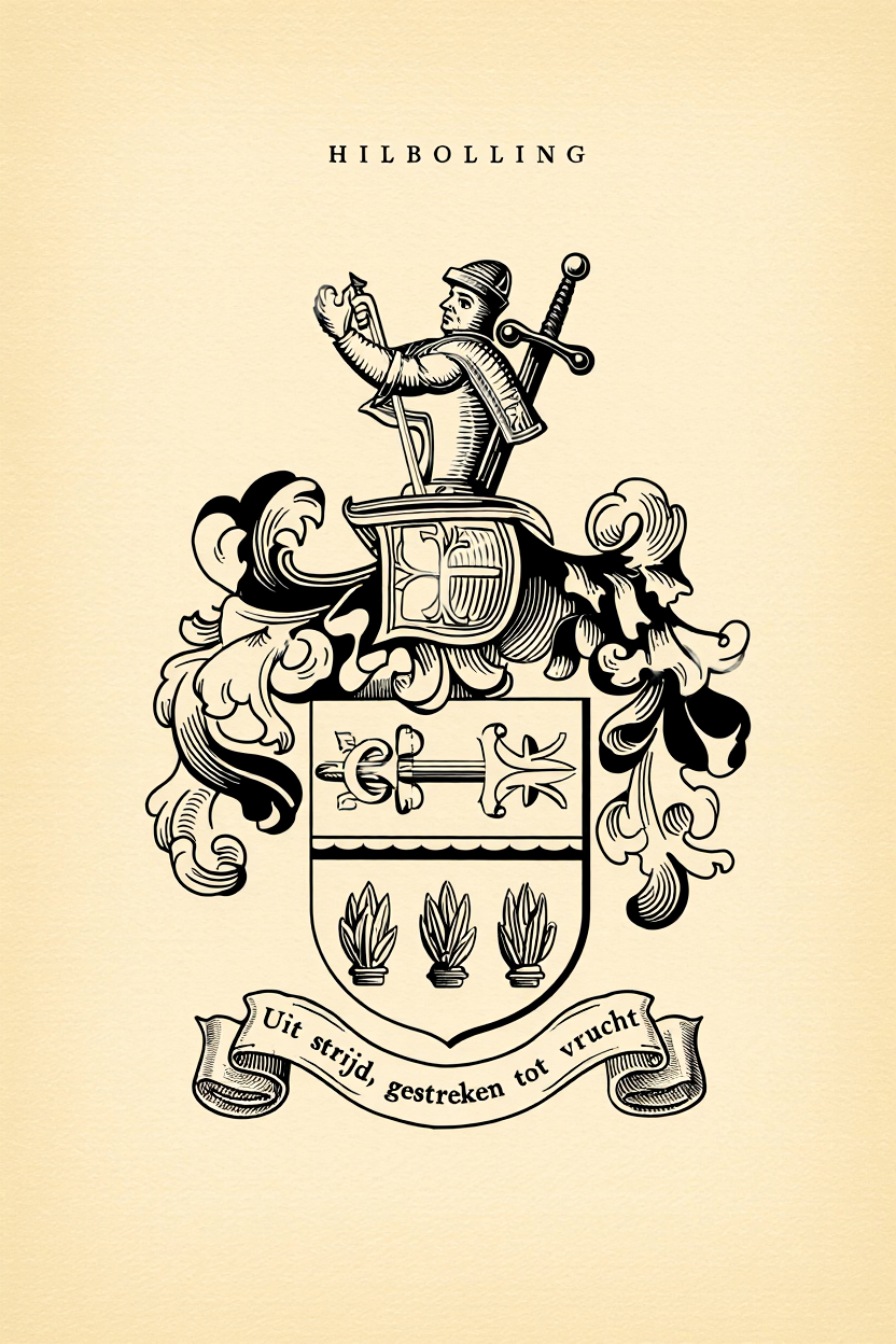 Familiewapen van de achternaam HILBOLLING (vergrendeld)