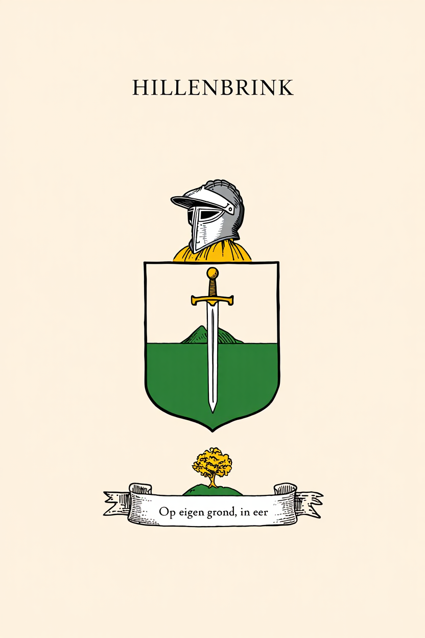 Familiewapen van de achternaam HILLENBRINK (vergrendeld)