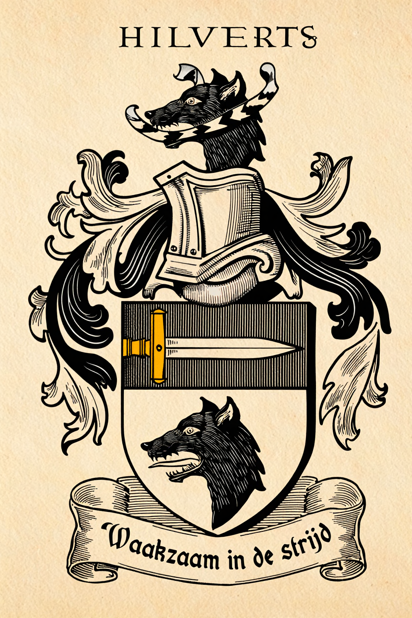 Familiewapen van de achternaam HILVERTS