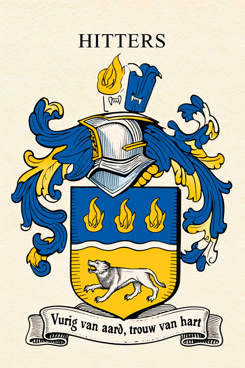 Familiewapen van de achternaam HITTERS (vergrendeld)