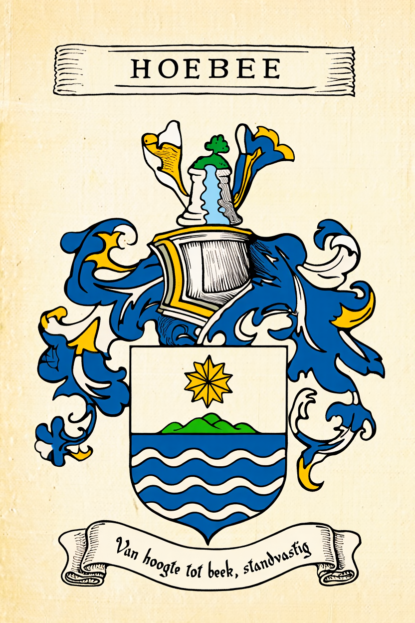Familiewapen van de achternaam HOEBEE (vergrendeld)