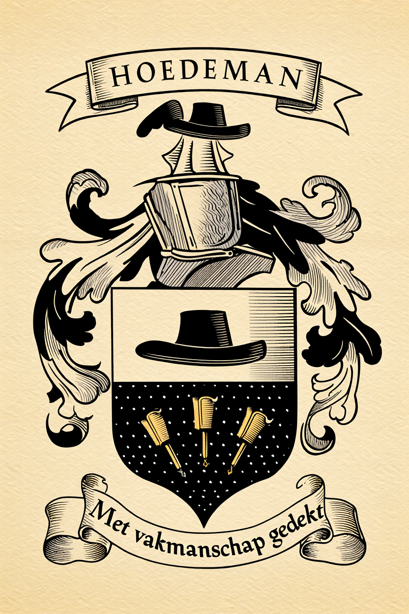 Familiewapen van de achternaam HOEDEMAN (vergrendeld)