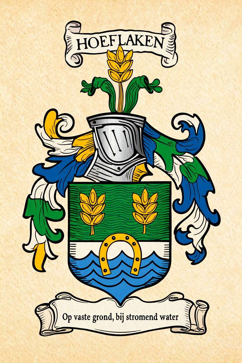 Familiewapen van de achternaam HOEFLAKEN
