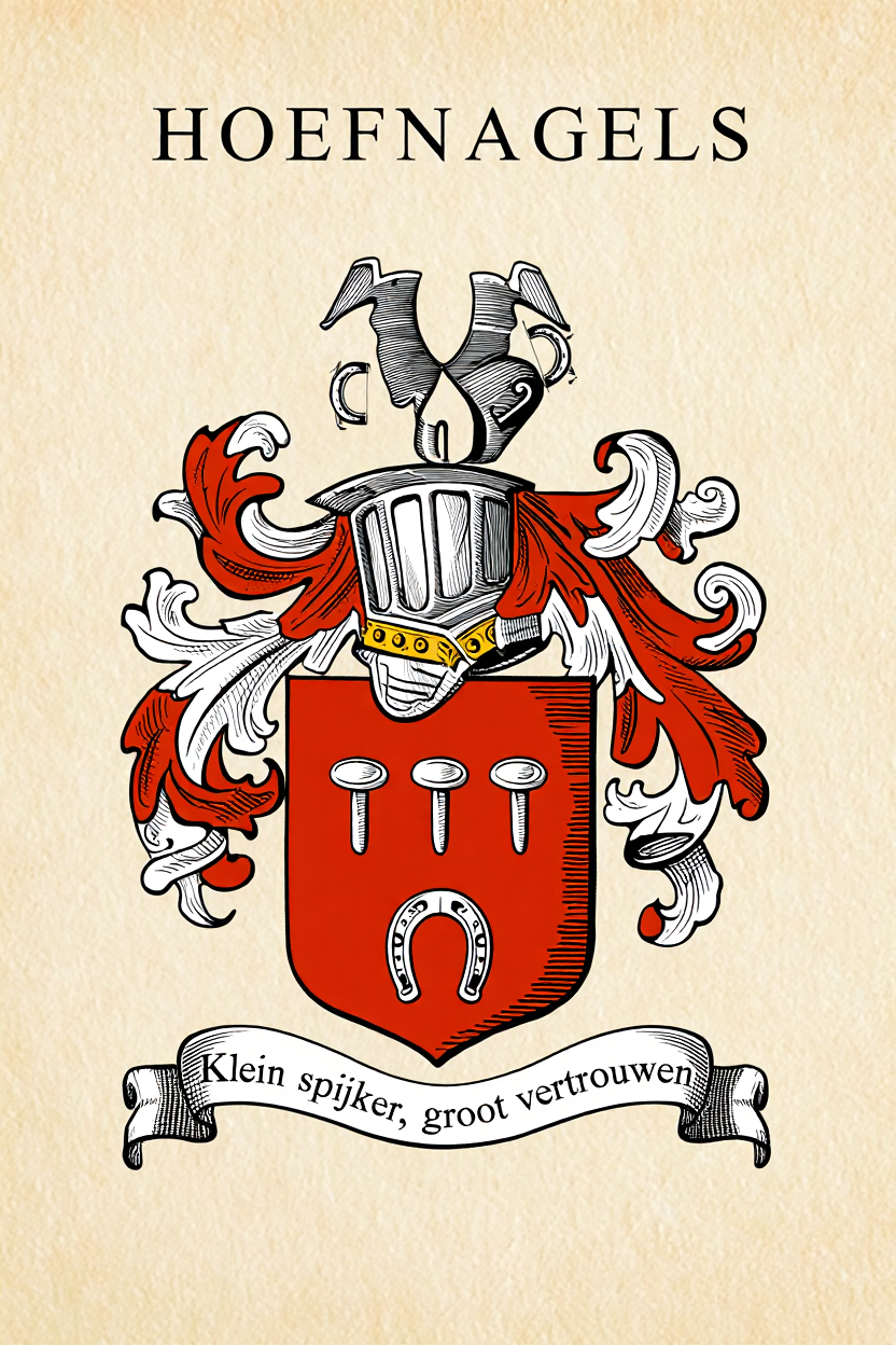 Familiewapen van de achternaam HOEFNAGELS