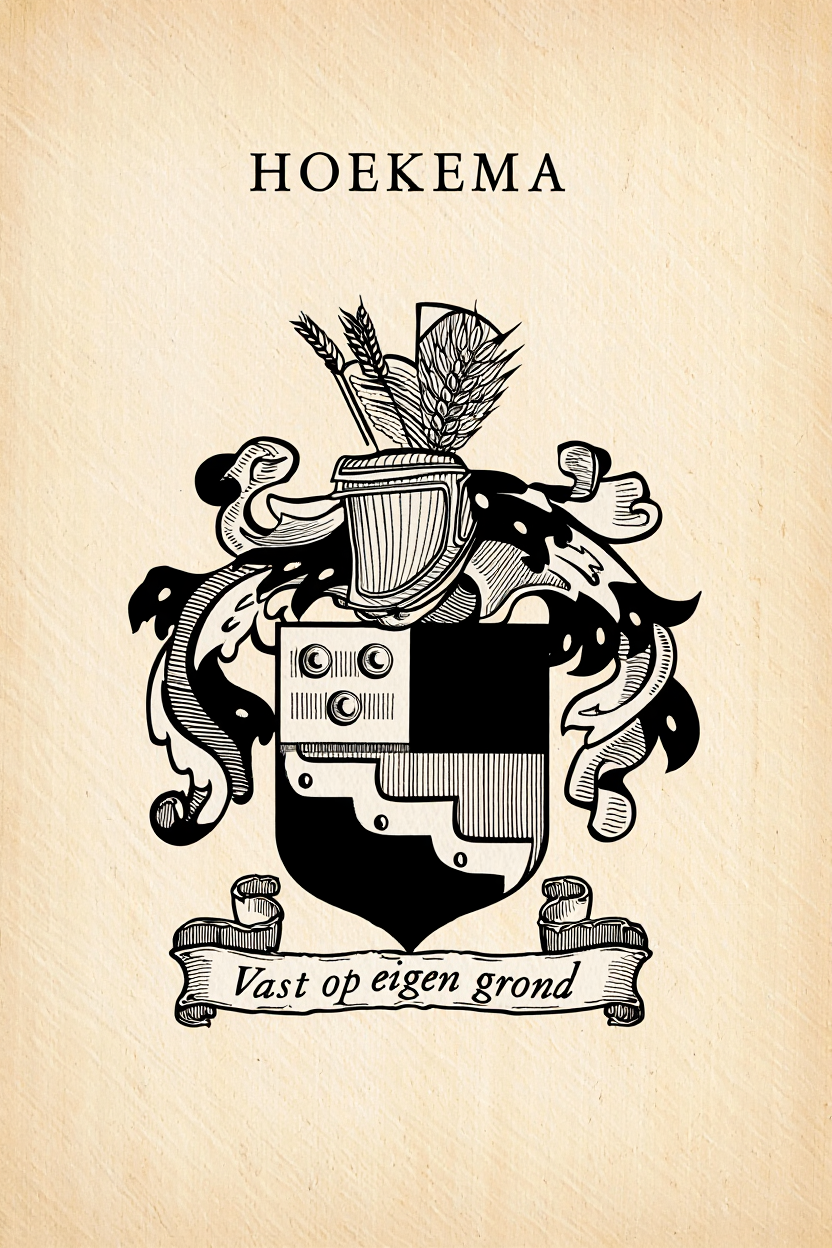 Familiewapen van de achternaam HOEKEMA (vergrendeld)