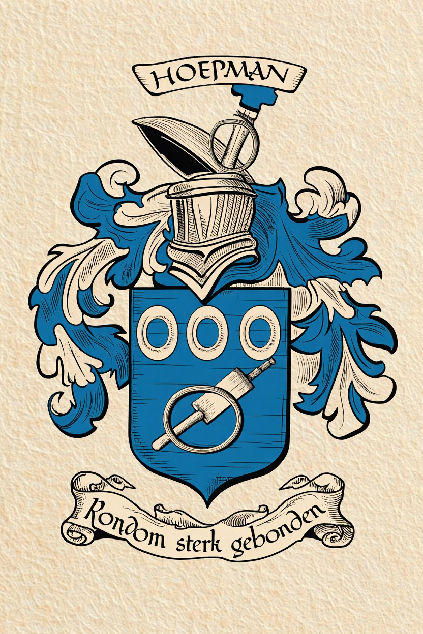 Familiewapen van de achternaam HOEPMAN (vergrendeld)