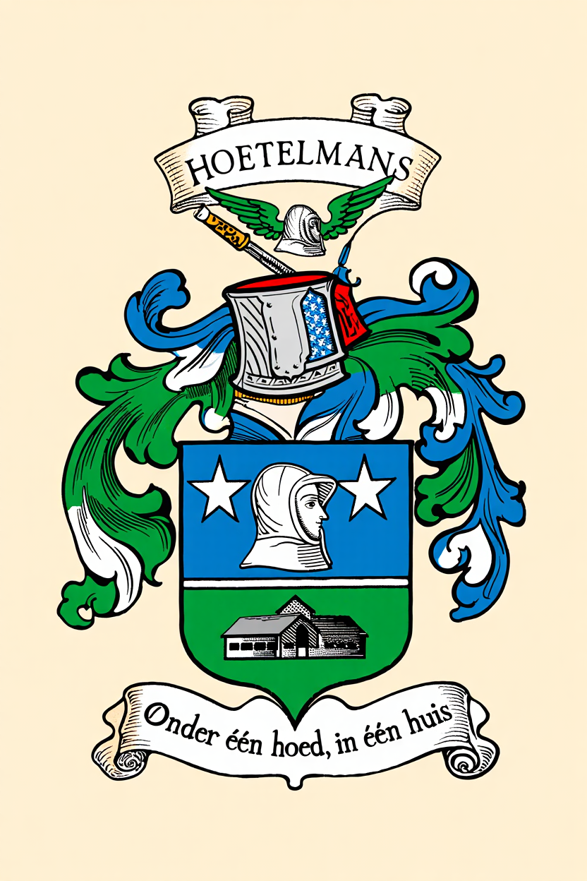 Familiewapen van de achternaam HOETELMANS (vergrendeld)