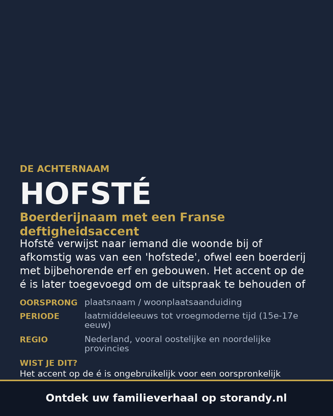 Familiewapen van de achternaam HOFSTÉ