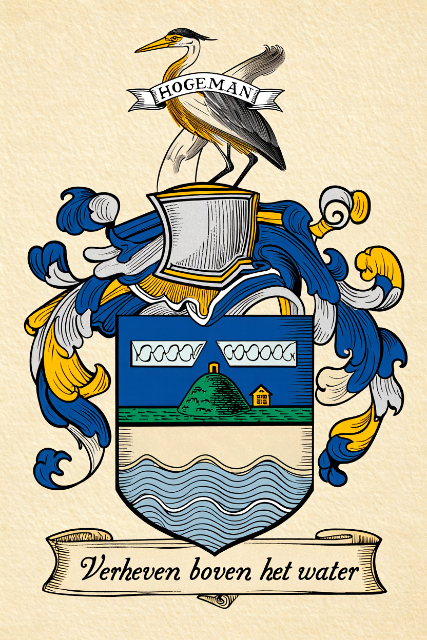 Familiewapen van de achternaam HOGEMAN (vergrendeld)