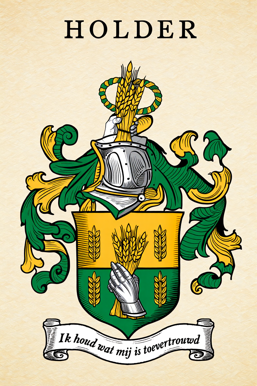 Familiewapen van de achternaam HOLDER (vergrendeld)