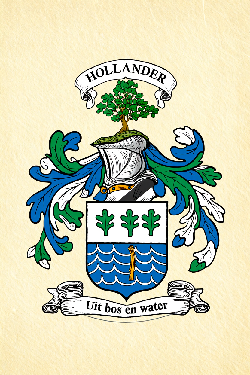 Familiewapen van de achternaam HOLLANDER